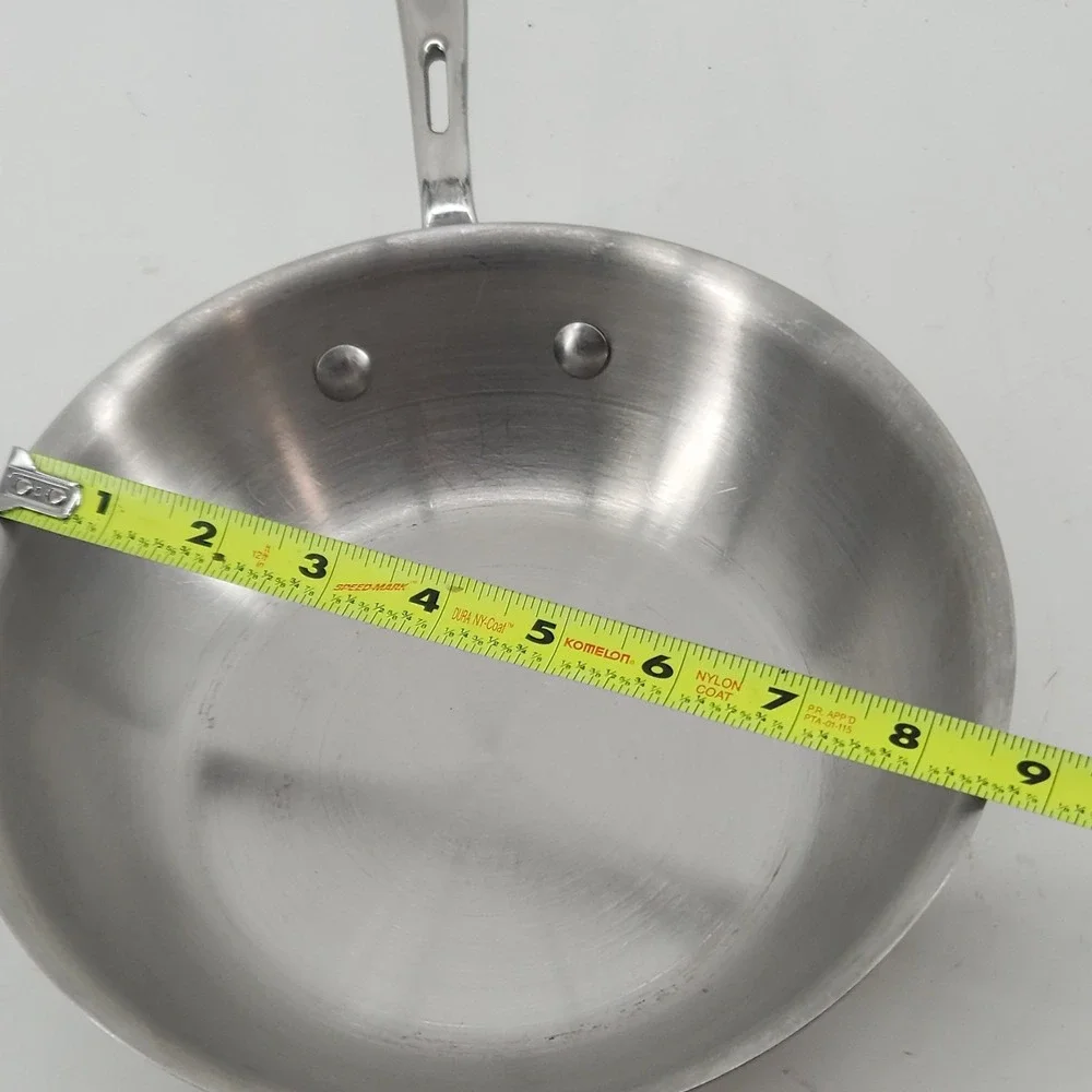 Emeril 8 Inch Stainless Steel Copper Core Base Skillet Fry Pan Silver Cookware